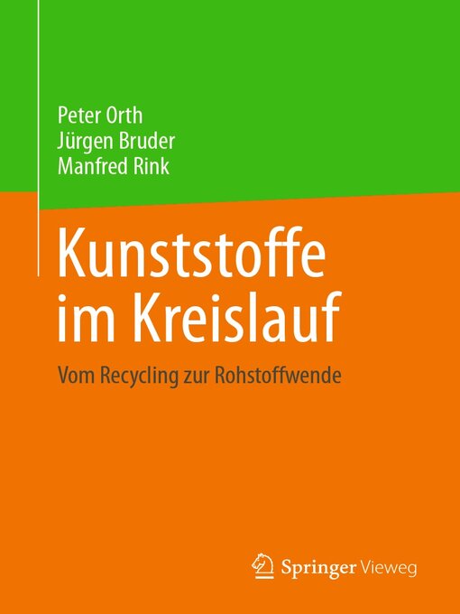 Title details for Kunststoffe im Kreislauf by Peter Orth - Available